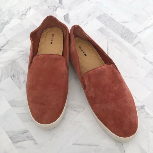 BIRDIES The Swift Slip On in Rust Orange Suede Size 10 - Picture 2 of 8